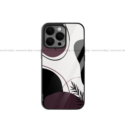 Plain Leaf Abstract Art Premium Glossy Phone Cover