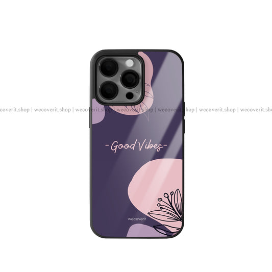 Purple Good Vibes Abstract Art Premium Glossy Phone Cover