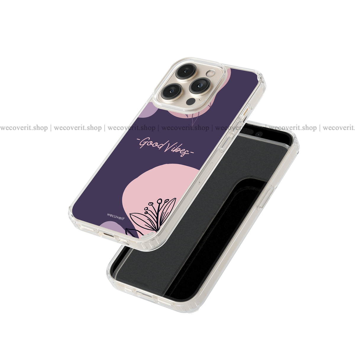 Purple Good Vibes Abstract Art Soft Mobile Cover