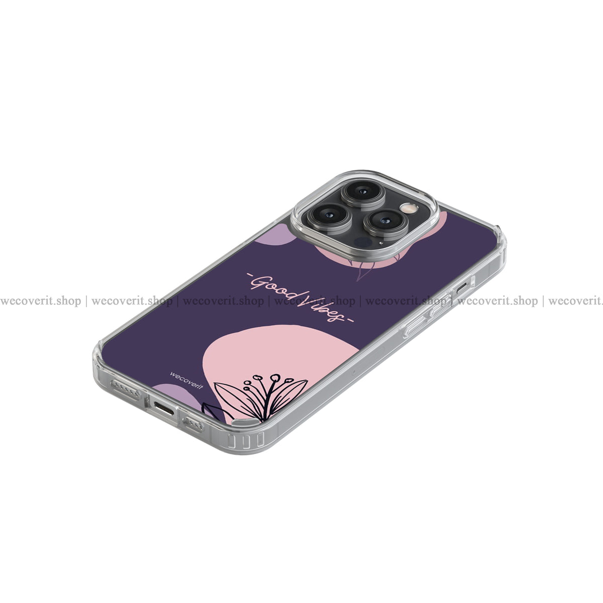 Purple Good Vibes Abstract Art Soft Mobile Cover