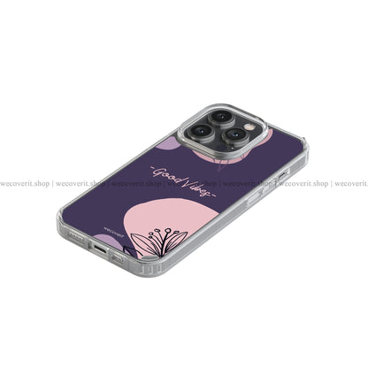 Purple Good Vibes Abstract Art Soft Mobile Cover