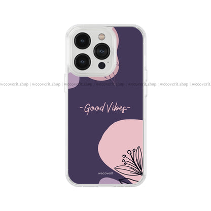 Purple Good Vibes Abstract Art Soft Mobile Cover