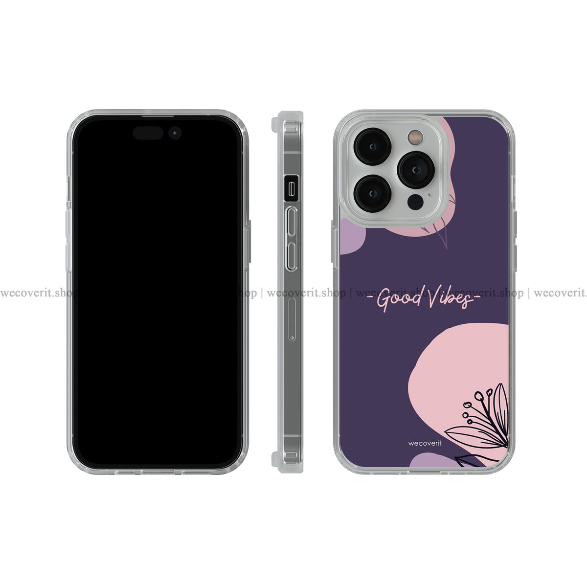Purple Good Vibes Abstract Art Soft Mobile Cover