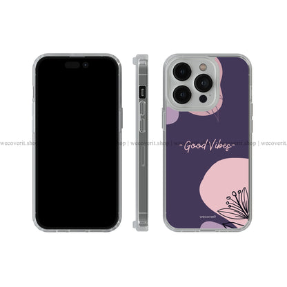 Purple Good Vibes Abstract Art Soft Mobile Cover