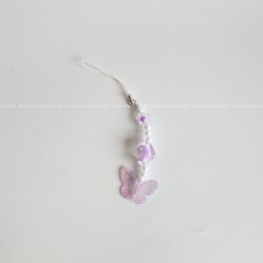Purple Heartwing Mobile Charm