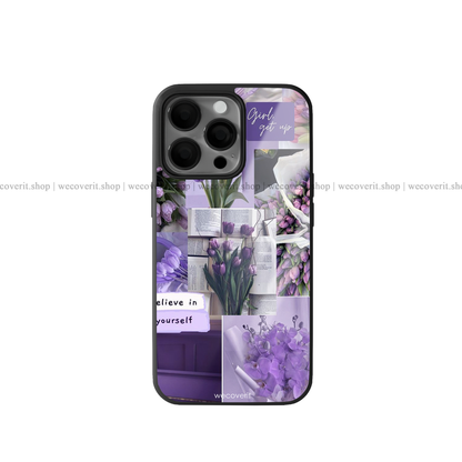 Purple Serenity Aeshtetic Premium Glossy Phone Cover