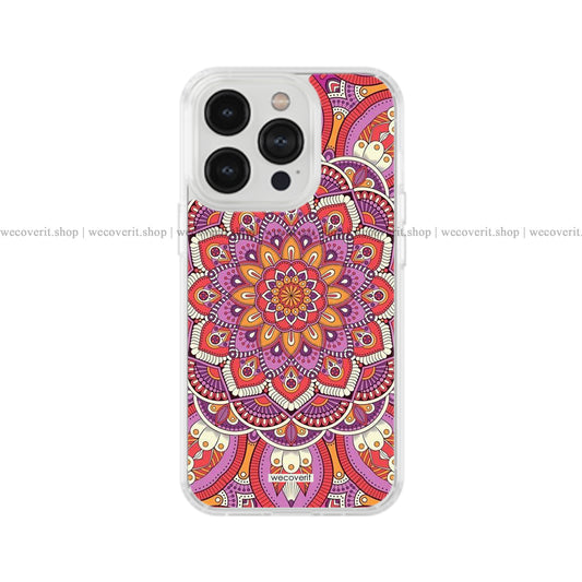 Red And White Mandala Art Soft Mobile Cover