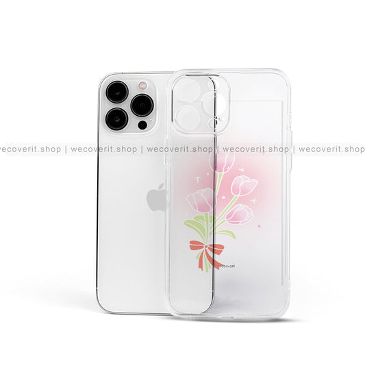 Roses With Bow Transparent Mobile Cover