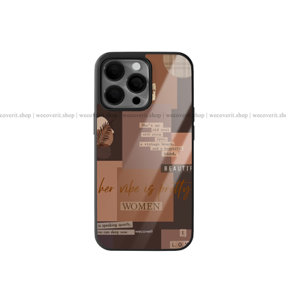 Shades of Brown Aesthetic Premium Glossy Phone Cover
