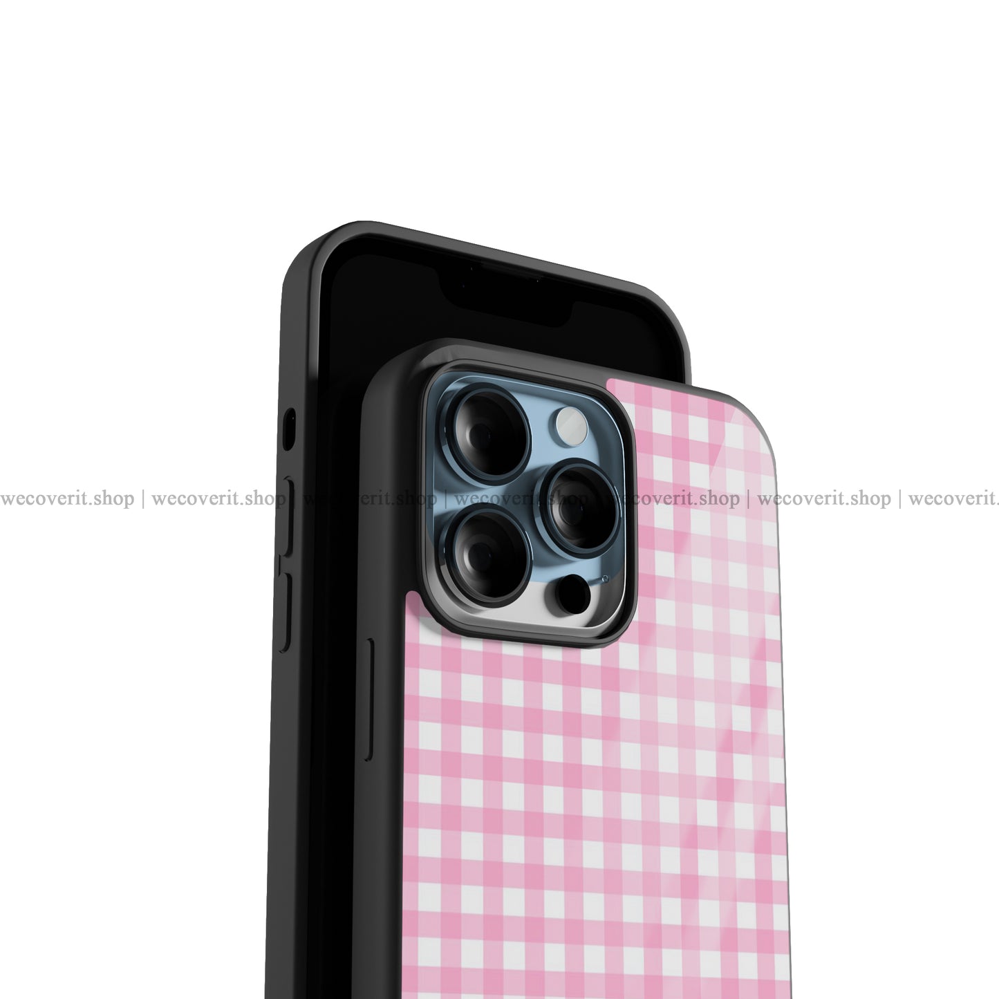 Soft Check Aesthetic Premium Glossy Phone Cover