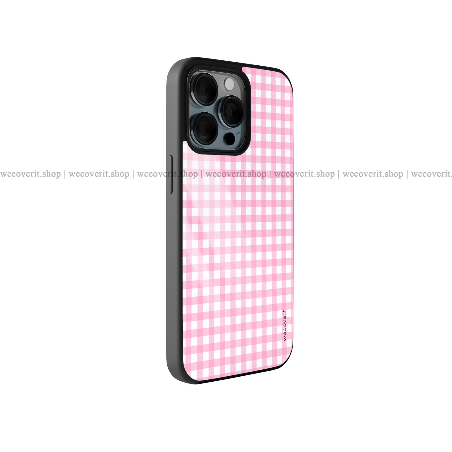 Soft Check Aesthetic Premium Glossy Phone Cover