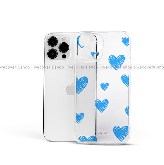 Heartfelt Blues Transparent Mobile Cover