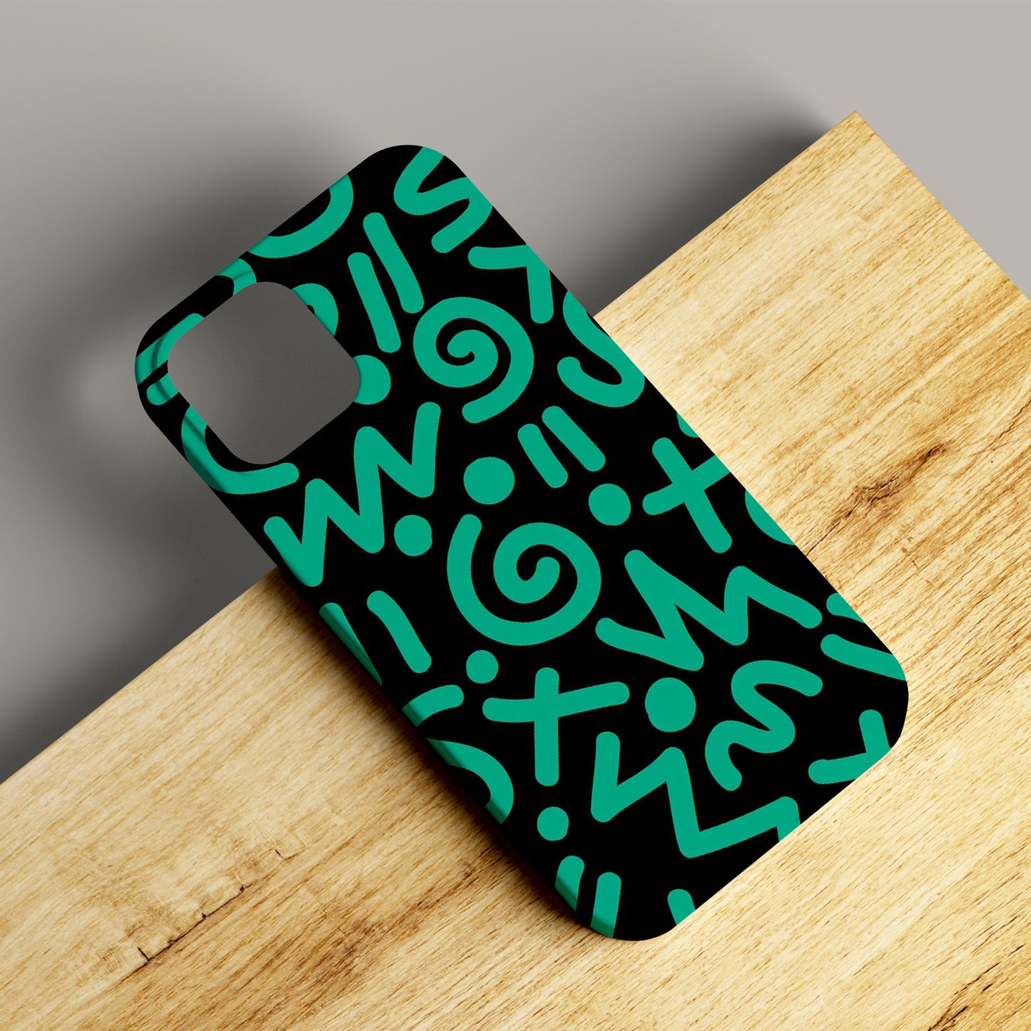 Green Doodles Mobile Cover