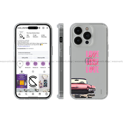 Vintage Drive Transparent Mobile Cover