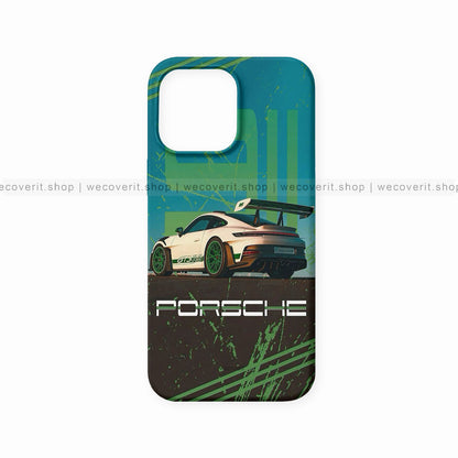 White Car Mobile Cover