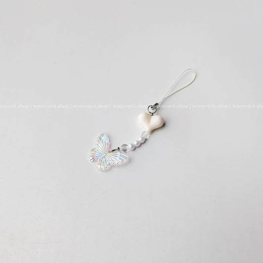 White Sweetheart Mobile Charm
